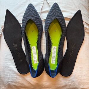 Rothy's midnight metallic points